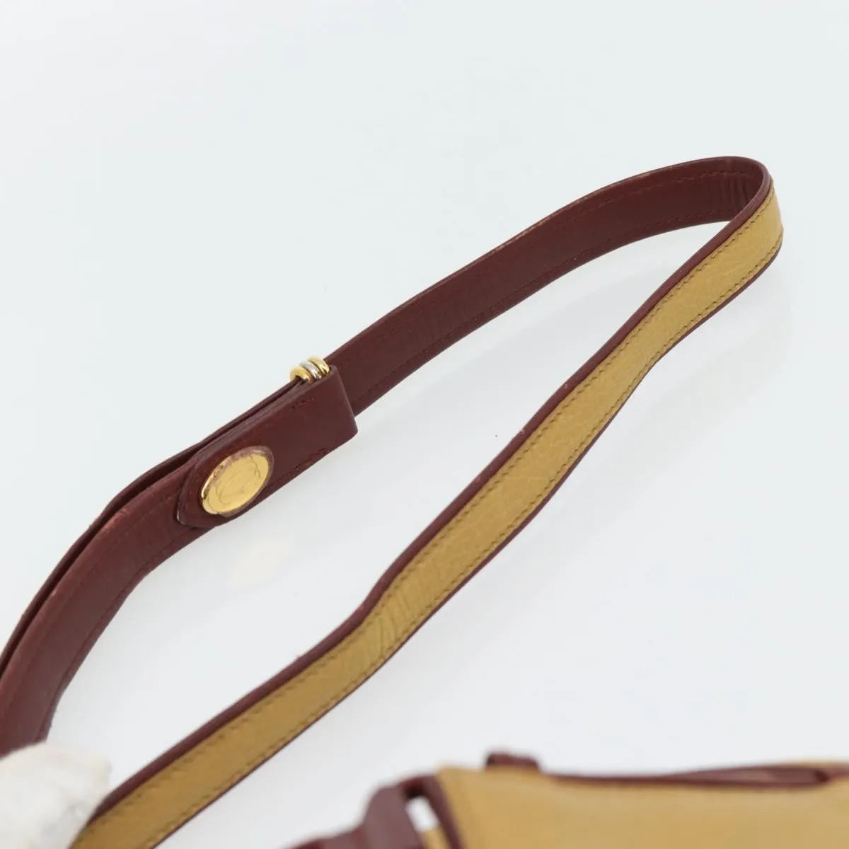 cartier Tasseled Must de Cartier Leather, Yellow, Leather, Shoulder Bag