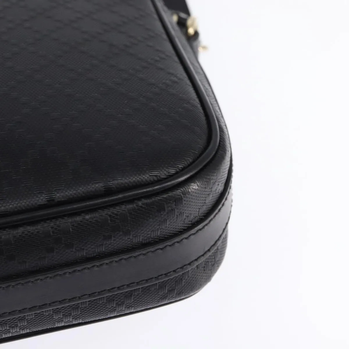 Gucci Bright Convertible Diamante Leather, Black, Leather, Briefcase