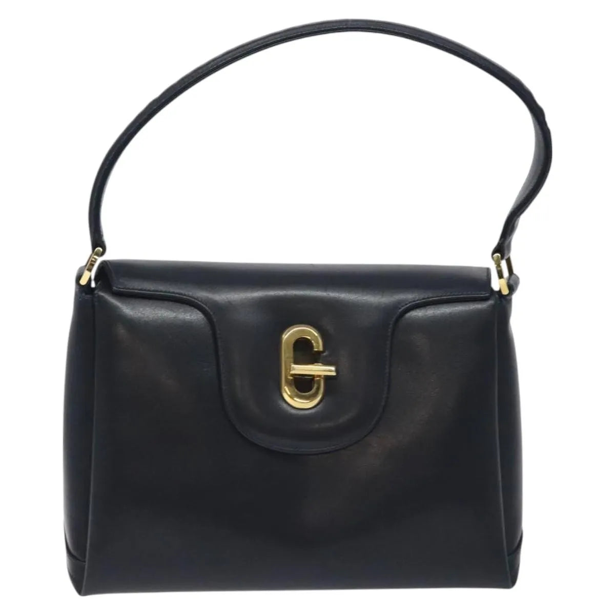 Gucci Vintage Leather, Navy, Leather, Handbag