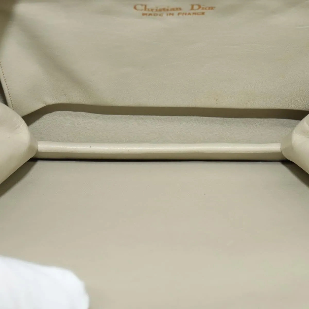 Christian Dior Vintage Leather, Beige, Leather, Shoulder Bag