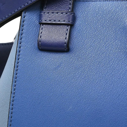 Loewe Hammock Leather, Blue, Leather, Handbag