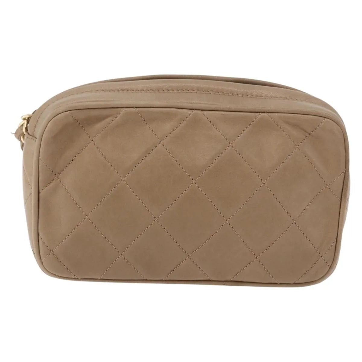 Chanel Vintage Clutch Leather, Beige, Leather, Clutch