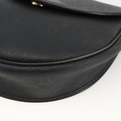 Christian Dior Vintage Honeycomb Flap Coated Canvas, Black, Canvas, Shoulder Bag