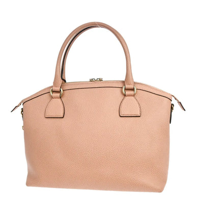Gucci GG Charm Convertible Dome Satchel Leather, Pink, Leather, Handbag