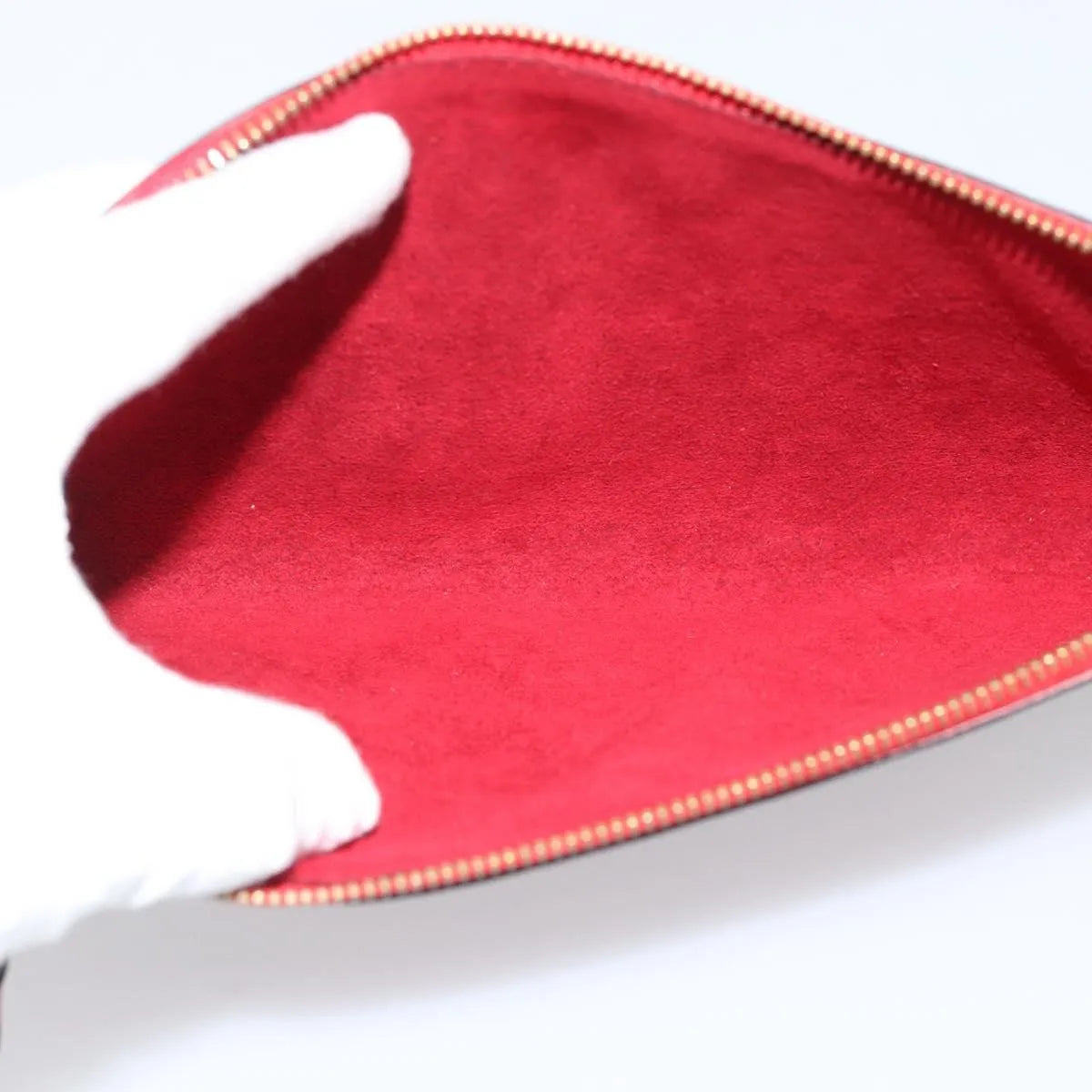 Louis Vuitton Pochette Accessoires Epi, Red, Leather, Clutch