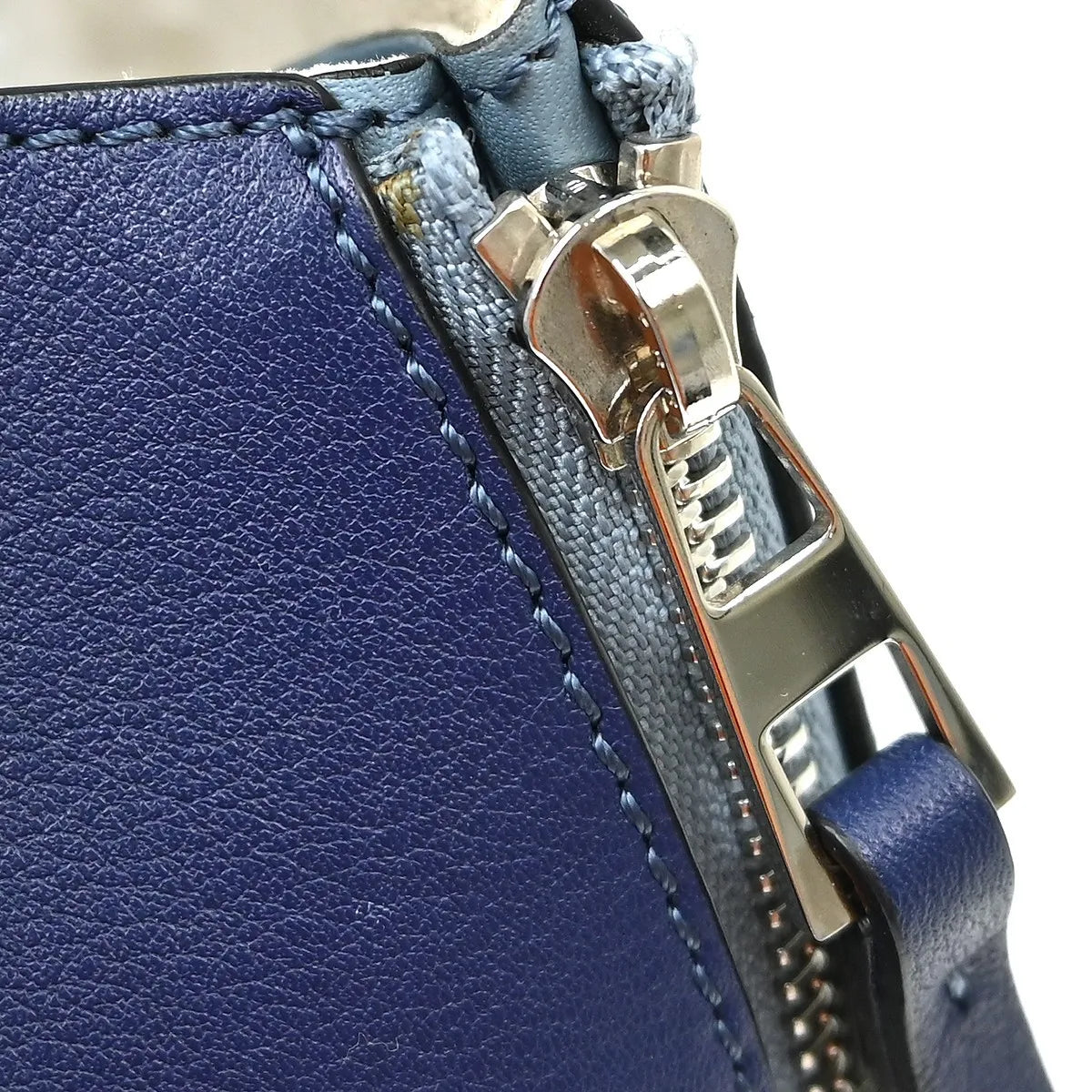 Loewe Hammock Leather, Blue, Leather, Handbag