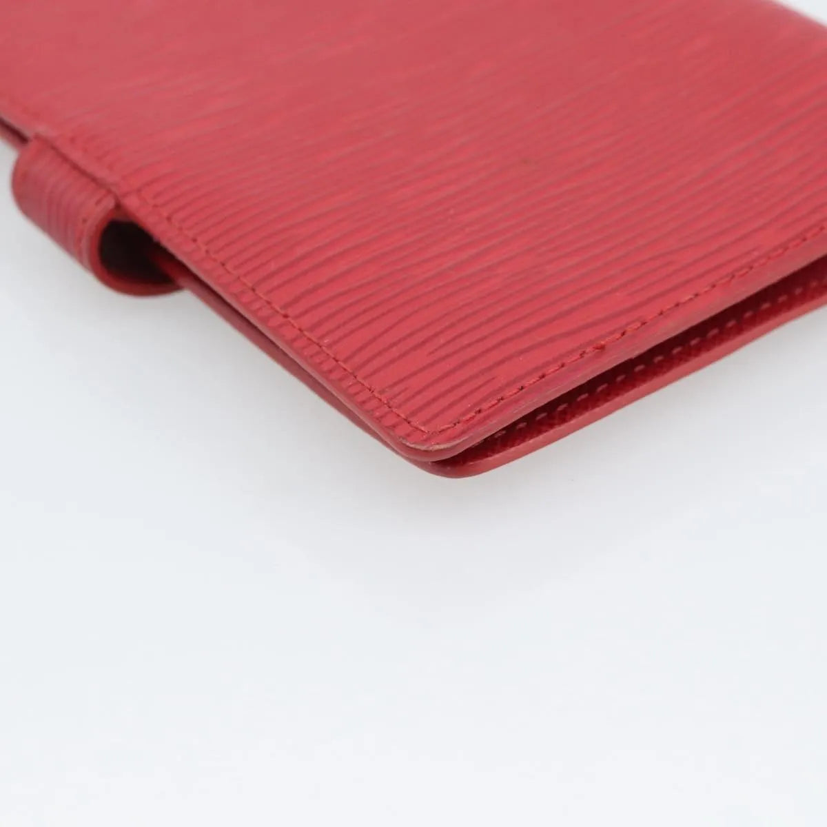 Louis Vuitton Agenda Cover Damier, Red, Leather, Clutch