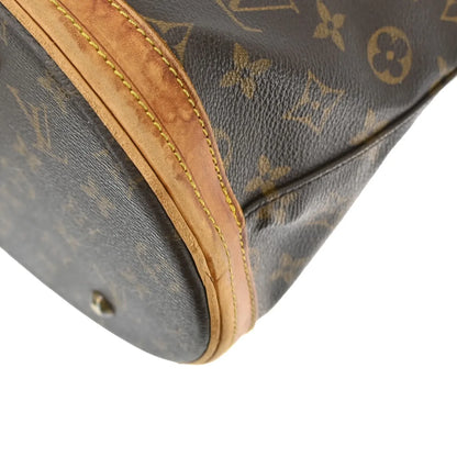 Louis Vuitton Petit Bucket Monogram Canvas, Brown, Canvas, Tote Bag