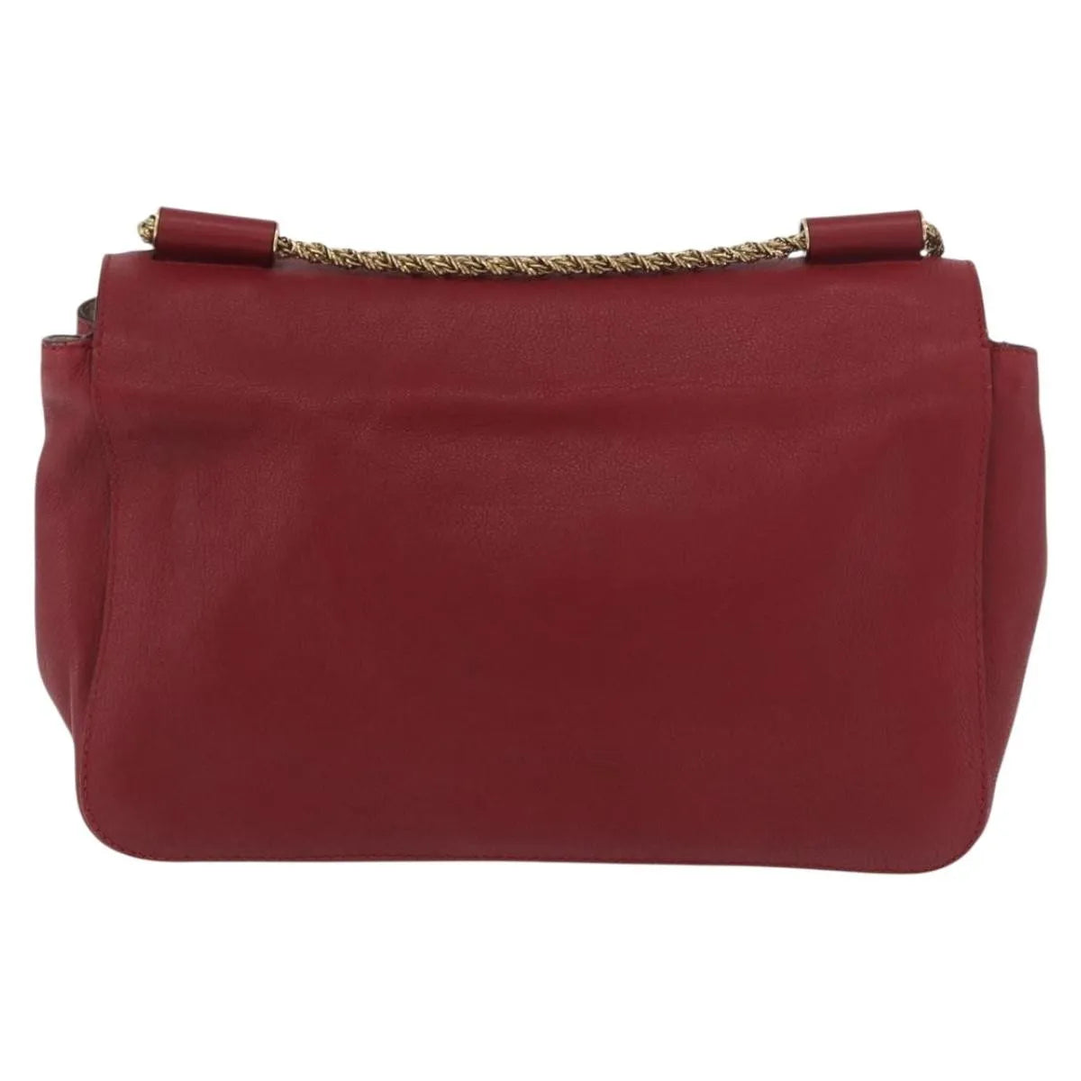 Chloe Elsie Crossbody Flap Leather, Red, Leather, Handbag