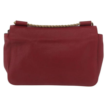 Chloe Elsie Crossbody Flap Leather, Red, Leather, Handbag