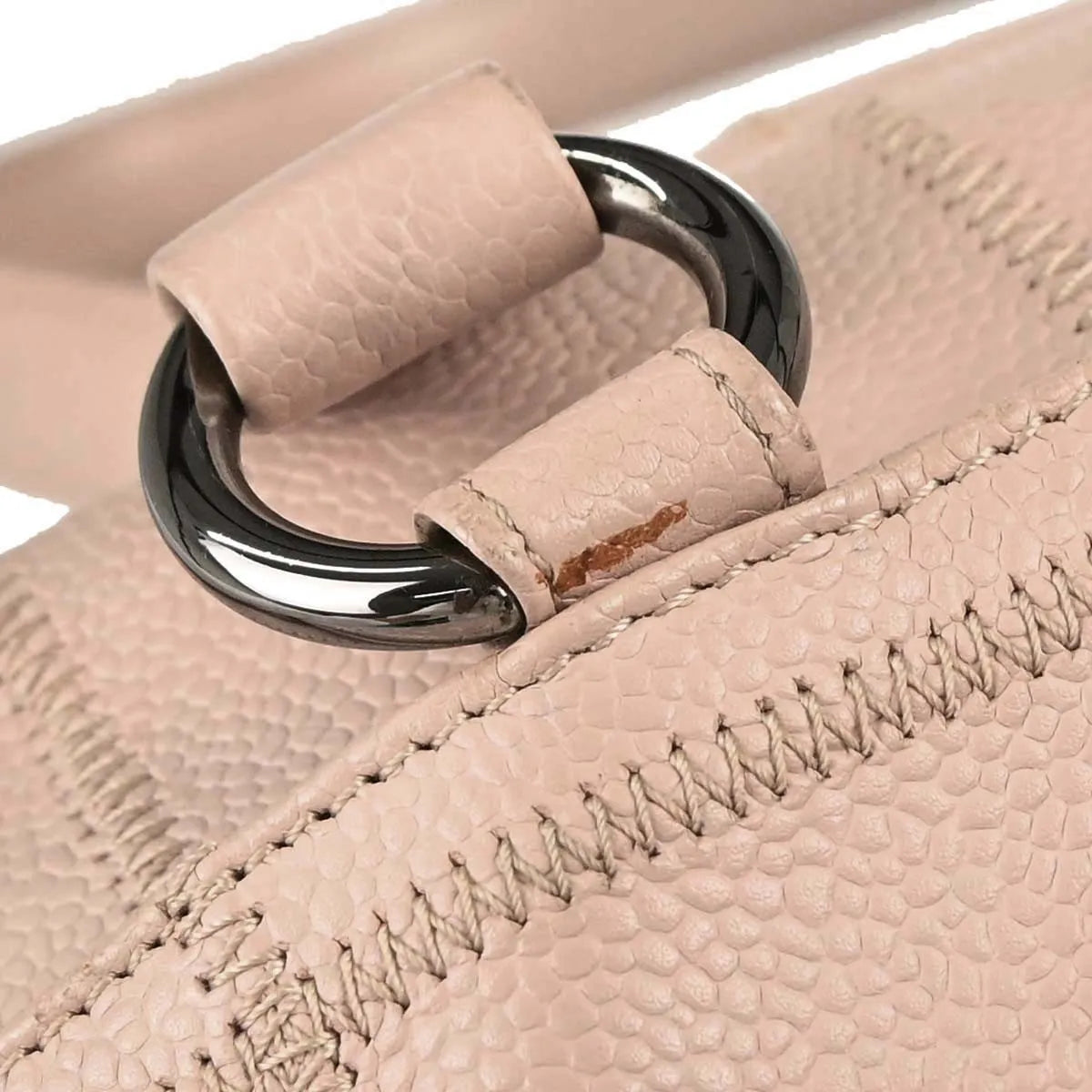 Chanel Square Stitch Bowler Quilted Calfskin, Pink, Leather, Shoulder Bag