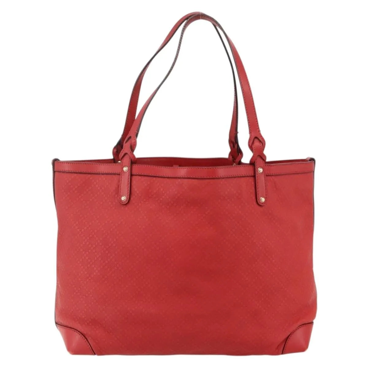 Gucci Craft Tote Diamante Leather, Red, PVC, Tote Bag