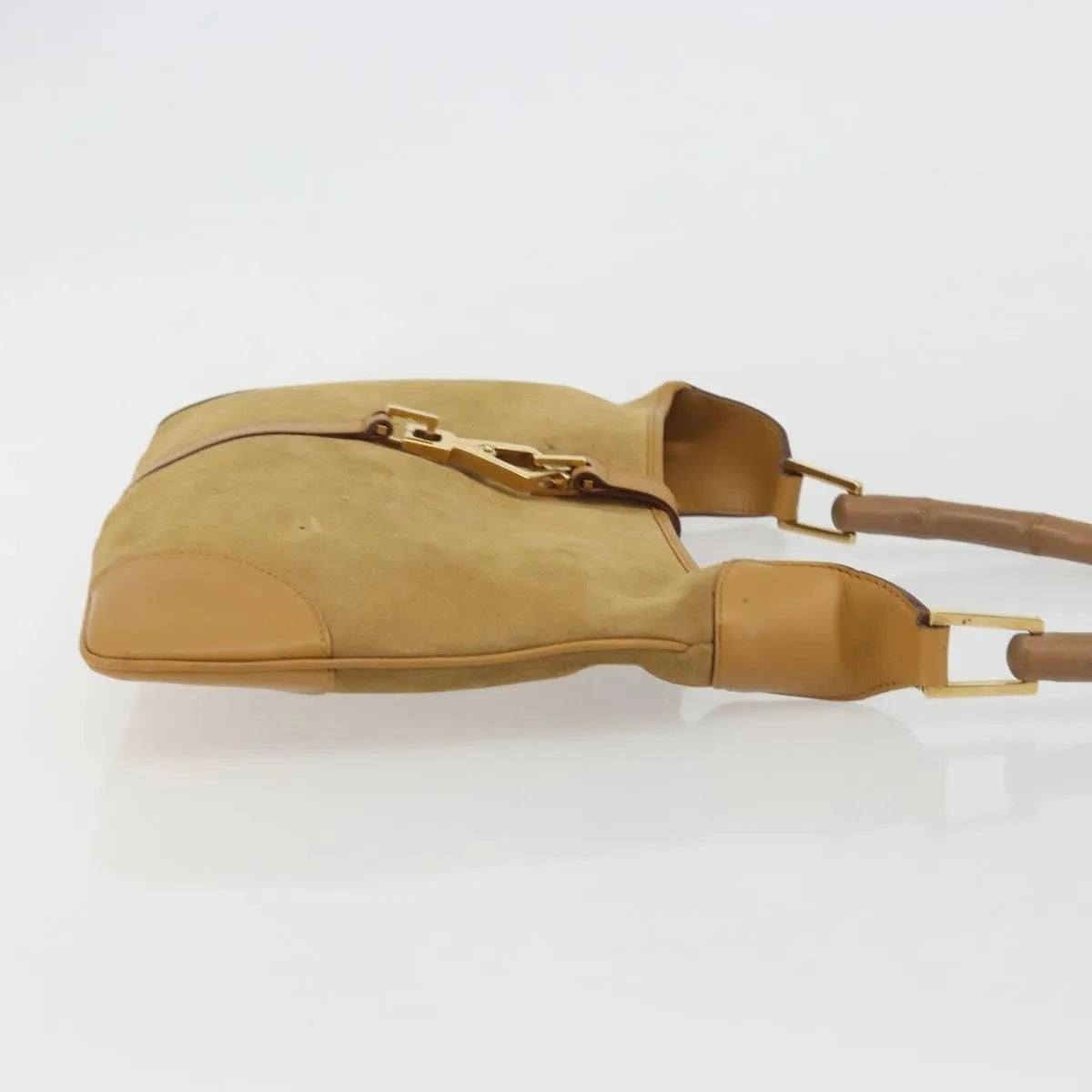 Gucci Bamboo Jackie suede, Brown, Suede, Shoulder Bag