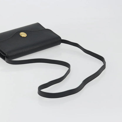 Christian Dior Vintage CD Flap Leather, Black, Leather, Shoulder Bag