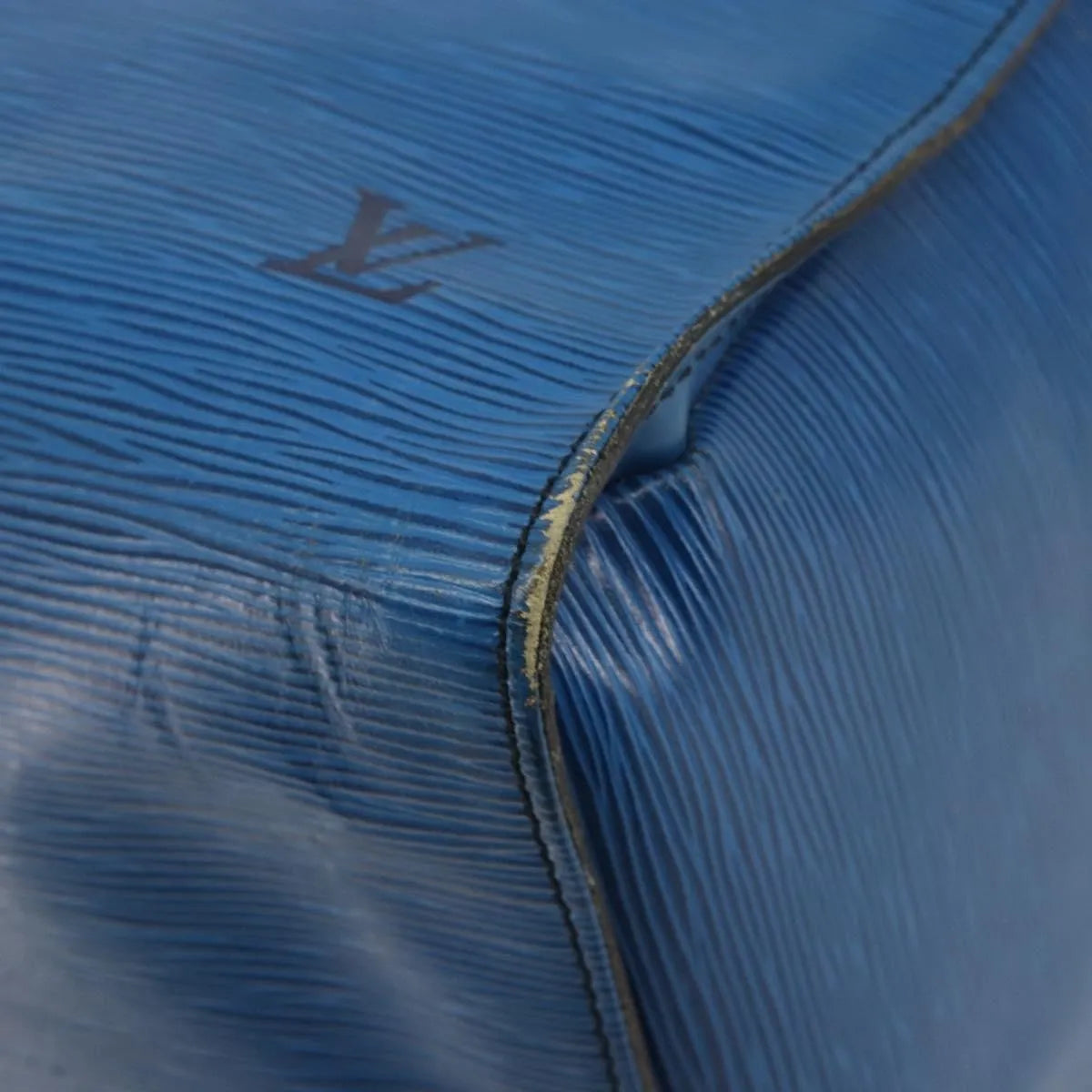 Louis Vuitton Keepall Epi, Blue, Leather, Travel Bag