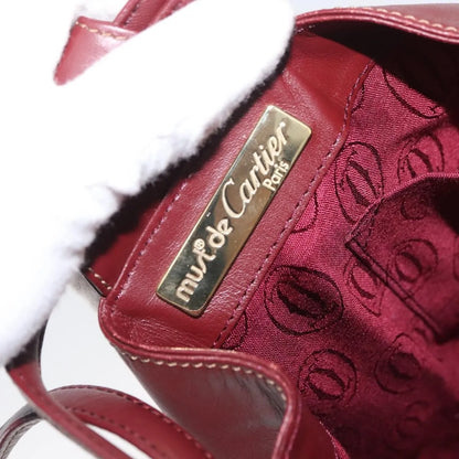 cartier Must de cartier Leather, Burgundy, Leather, Shoulder Bag
