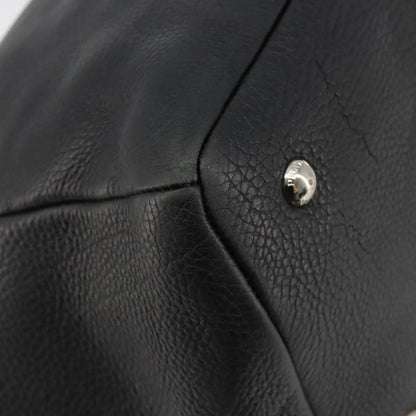 Prada Top Handle Tote Leather, Black, Leather, Tote Bag