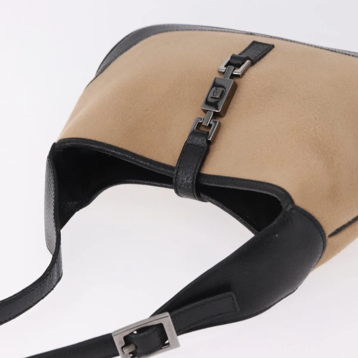 Gucci Jackie Hobo GG Canvas, Beige, Cotton, Shoulder Bag