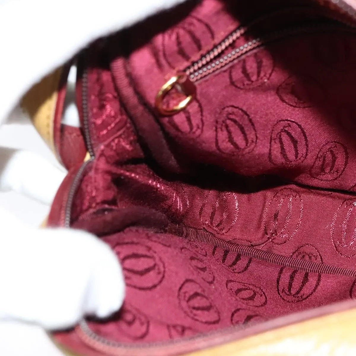 cartier Tasseled Must de Cartier Leather, Beige, Leather, Shoulder Bag