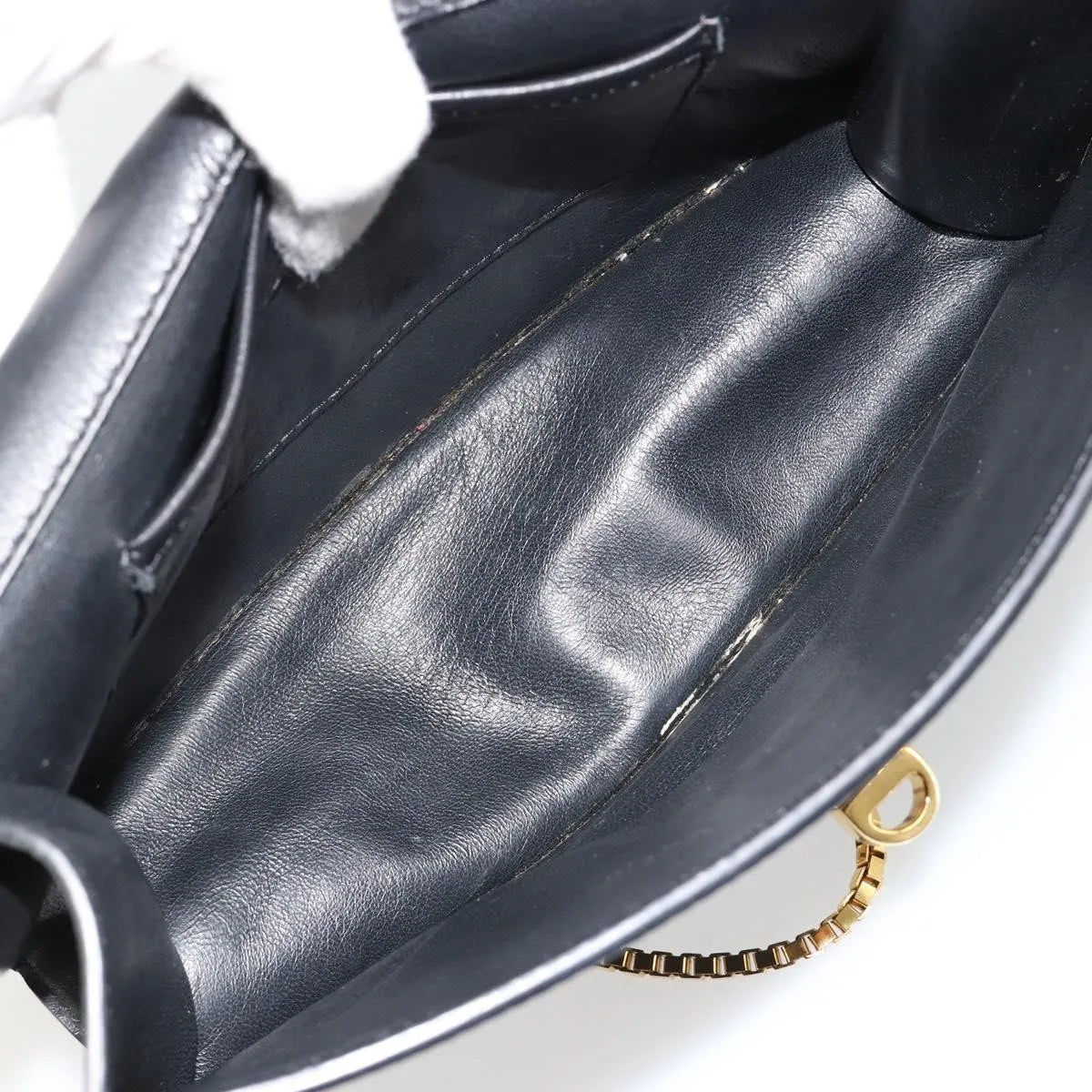 Versace Medusa Flap Chain Leather, Black, Leather, Shoulder Bag