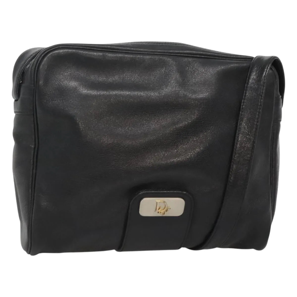 Christian Dior Vintage Leather, Black, Leather, Shoulder Bag