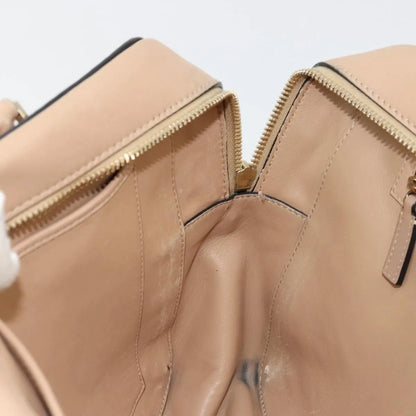 Valentino Garavani Convertible Zip Satchel Leather with Micro Rockstuds, Beige, Leather, Handbag