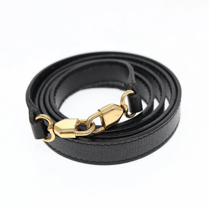 Celine Circle Logo Leather, Black, Leather, Handbag