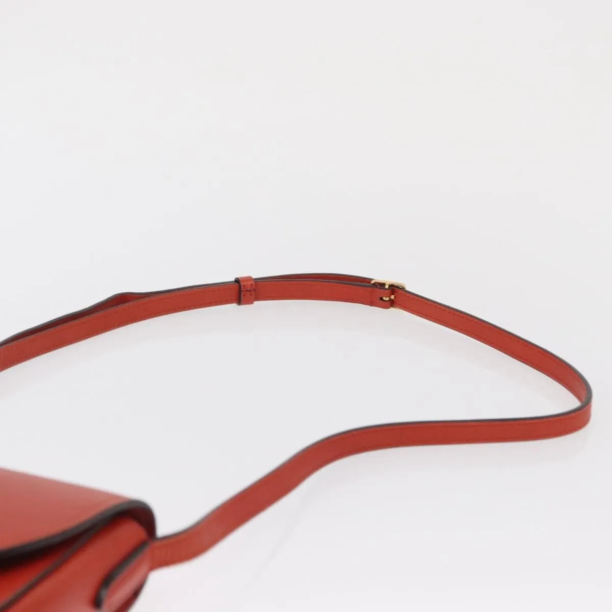 Celine Trotteur Messenger Calfskin, Orange, Leather, Shoulder Bag
