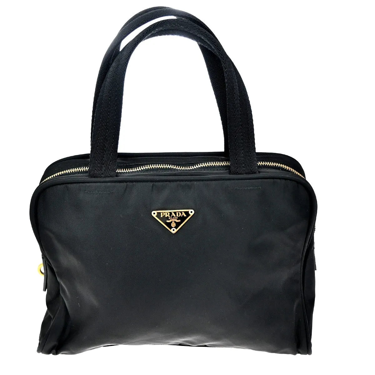 Prada Vintage Tessuto, Black, Nylon, Handbag