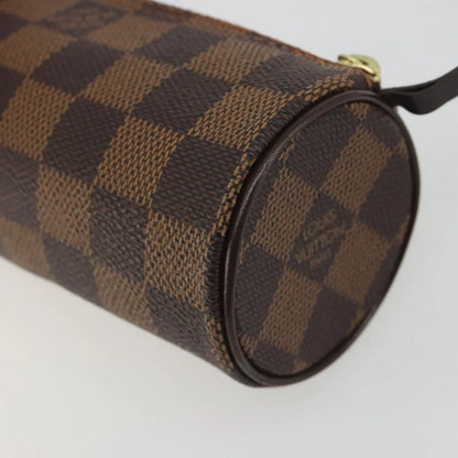 Louis Vuitton Papillon Pochette Damier Ebene, Brown, Canvas, Clutch
