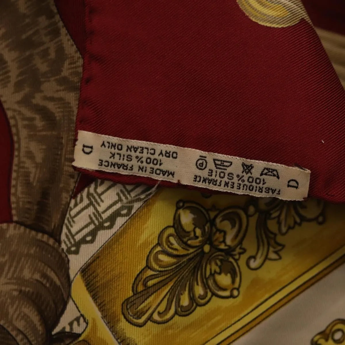 Hermes Carré 90 Silk multicolor, Burgundy, Silk, Scarf