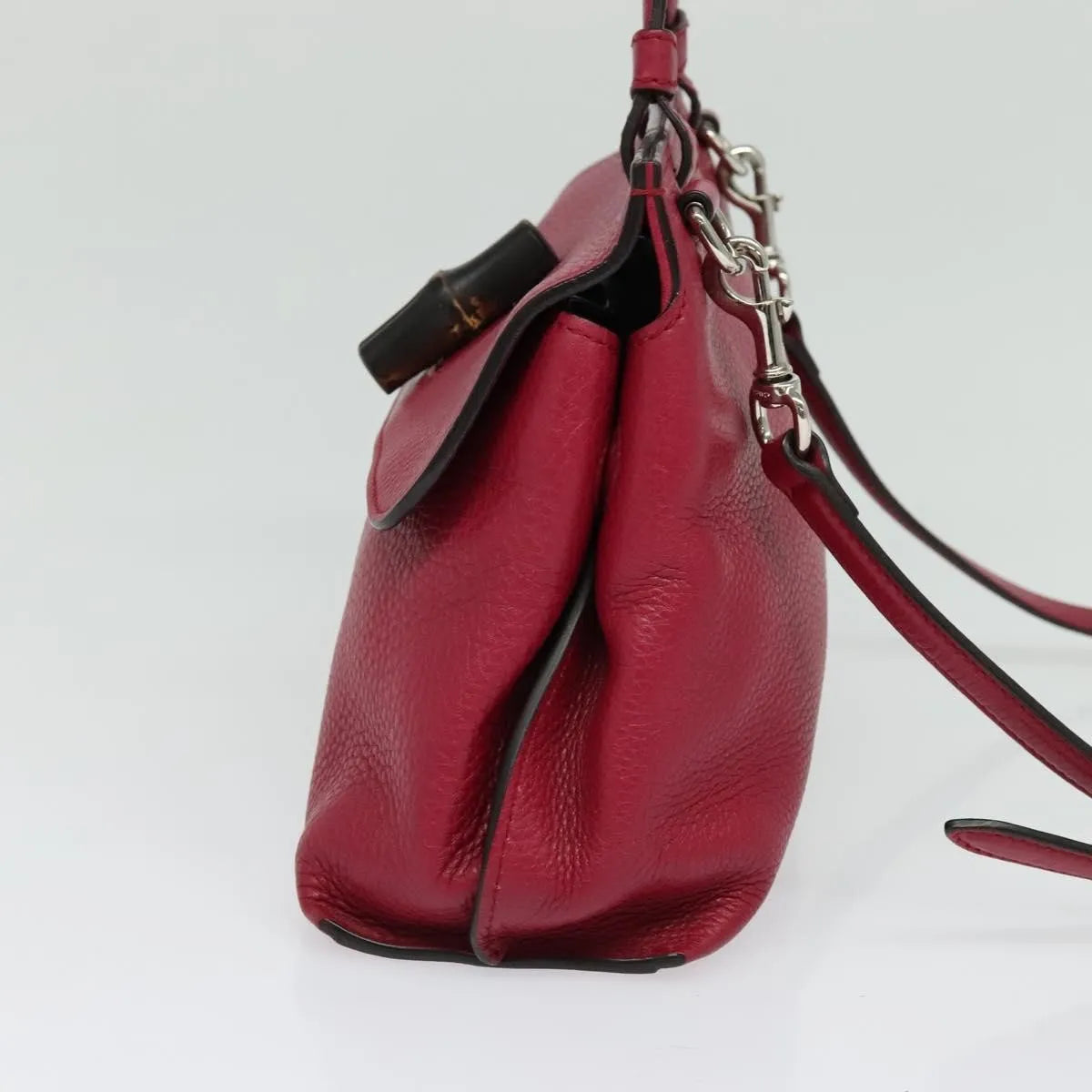 Gucci Bamboo Daily Top Handle Leather, Pink, Leather, Shoulder Bag