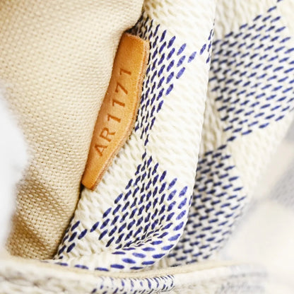 Louis Vuitton Totally Damier azur, White, Canvas, Shoulder Bag