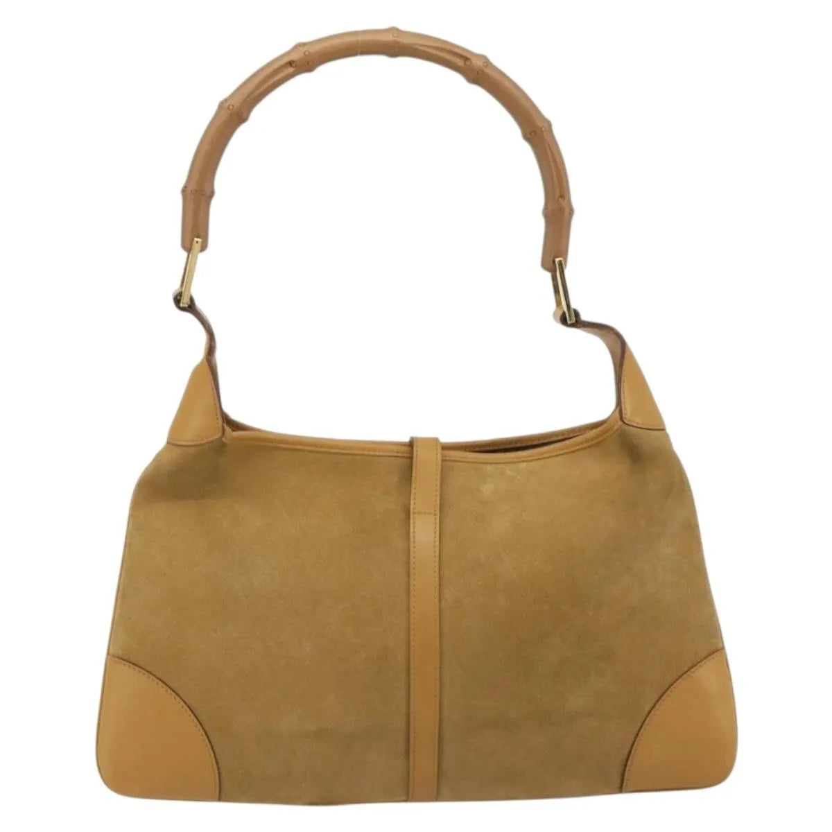 Gucci Bamboo Jackie suede, Brown, Suede, Shoulder Bag
