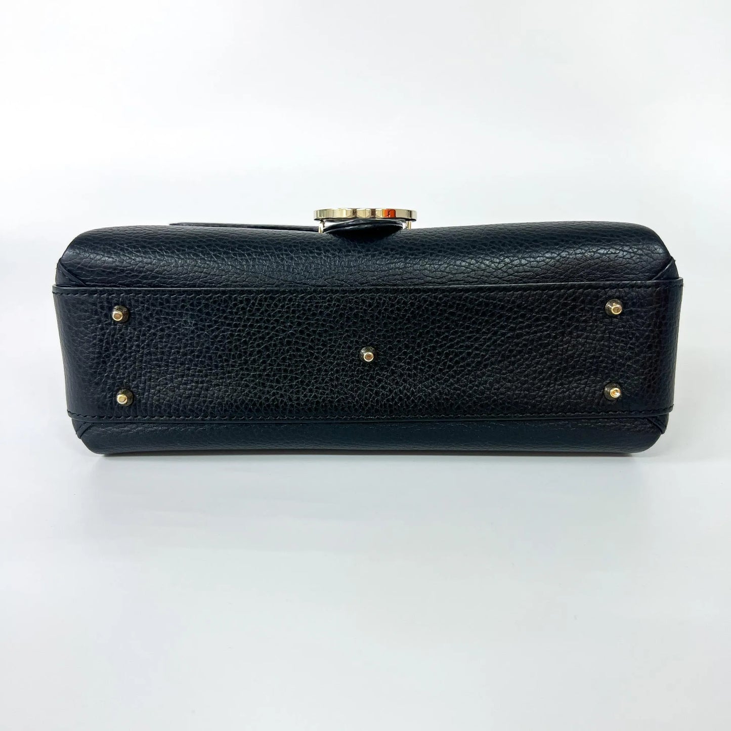 Gucci Interlocking Top Handle Leather, Black, Leather, Shoulder Bag