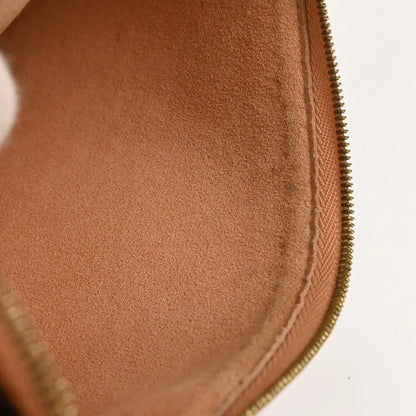 Louis Vuitton Double Zip Pochette Damier Ebene, Brown, Canvas, Clutch