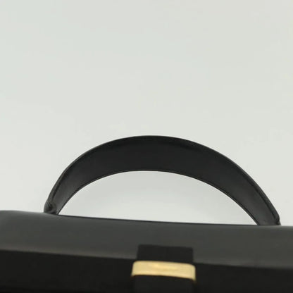 Salvatore Ferragamo Vala Leather, Black, Leather, Handbag