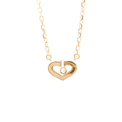 Cartier C Heart de Cartier Pendant 18K Rose Gold with Diamond, Gold, Pink Gold, Necklace