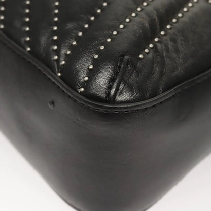 Stella McCartney Stella Star Camera Quilted Faux Leather, Black, Synthetic, Shoulder Bag