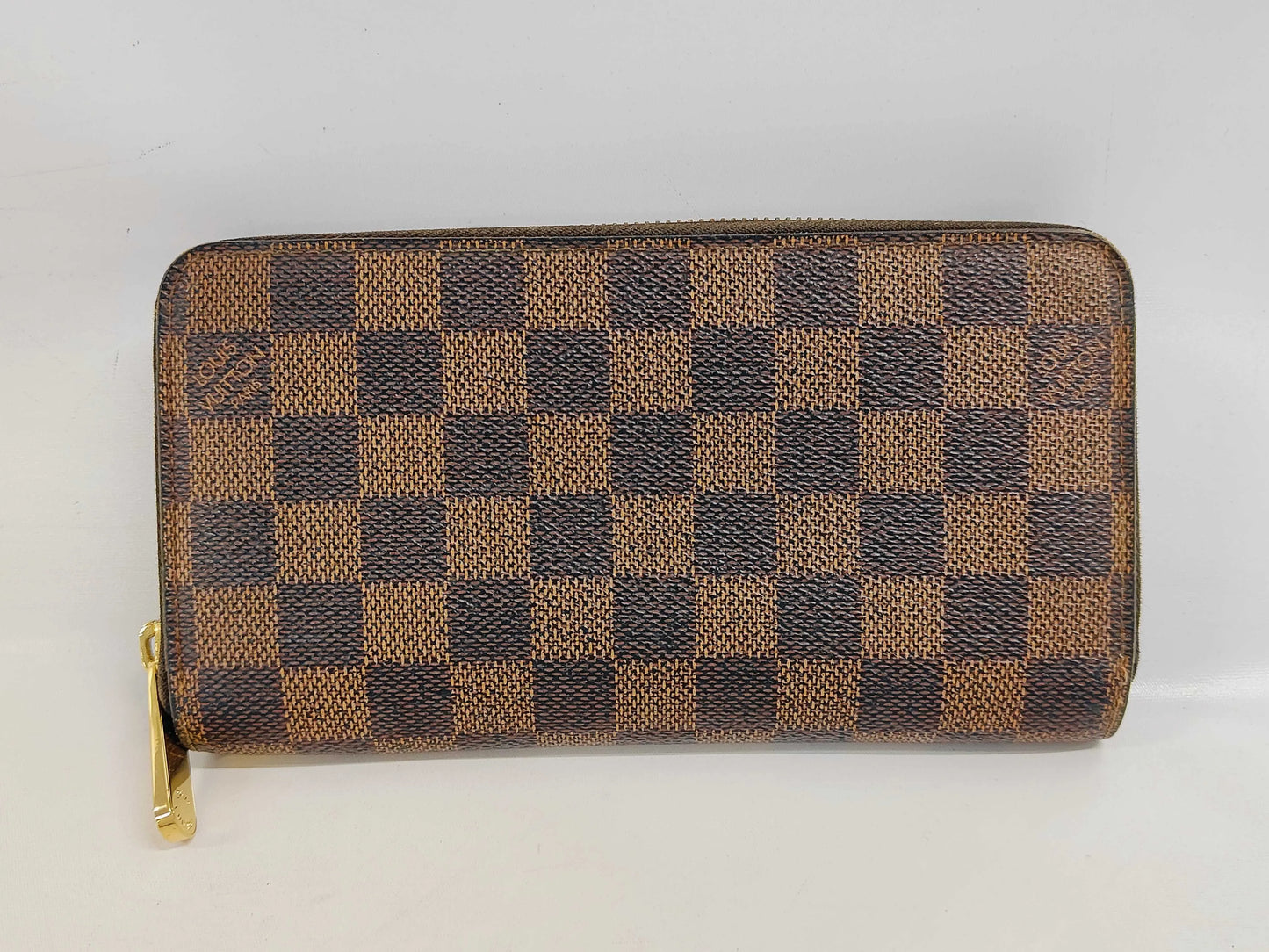 Louis Vuitton Zippy Organizer Damier Ebene, Brown, Canvas, Wallet