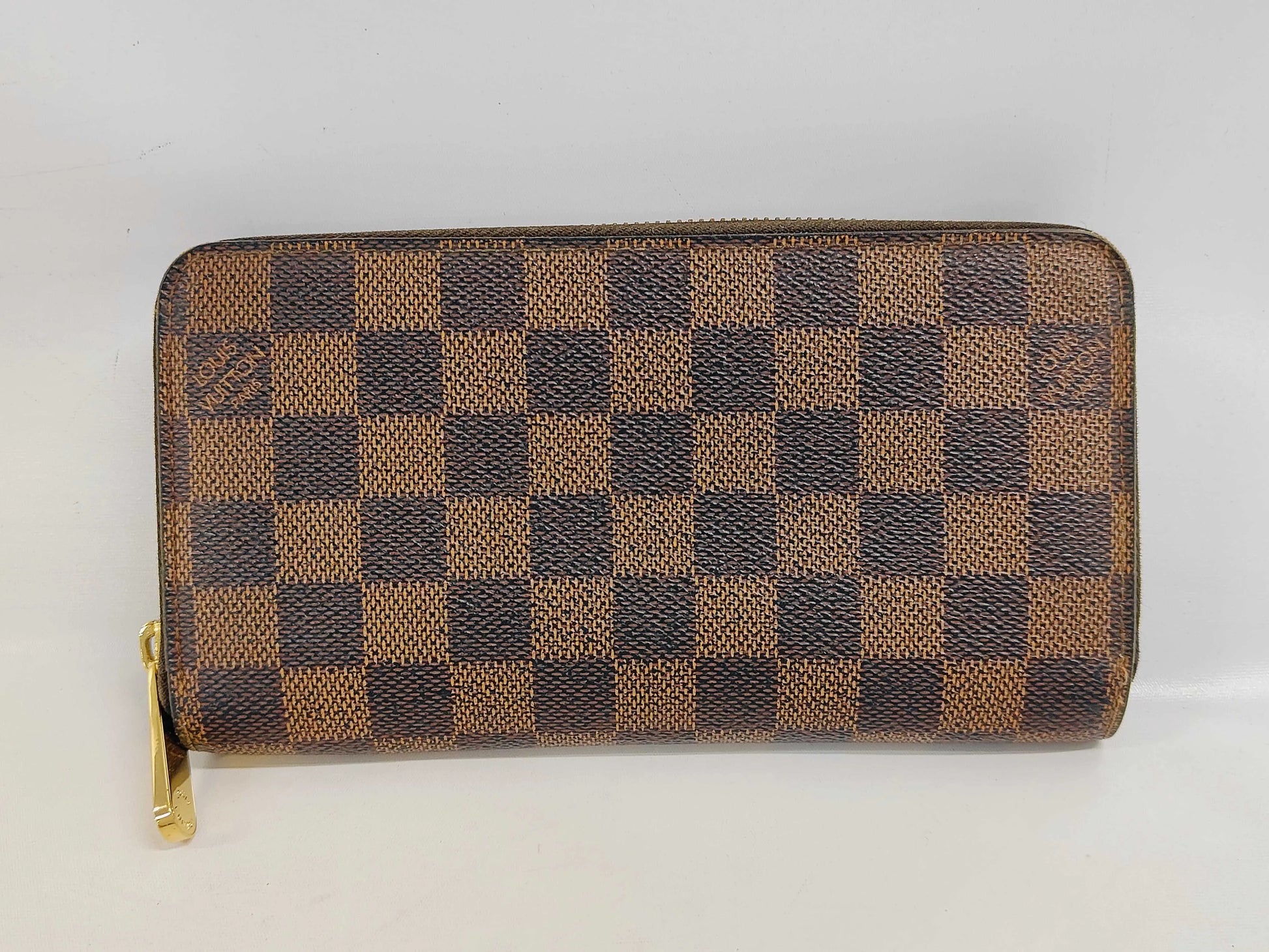 Louis Vuitton Zippy Organizer Damier Ebene, Brown, Canvas, Wallet