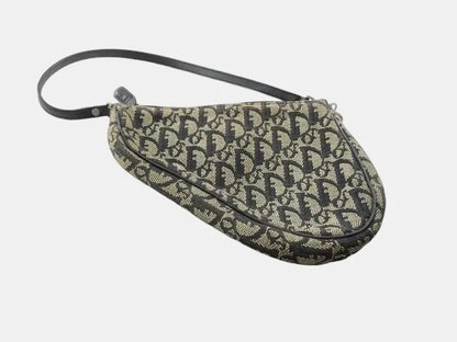 Christian Dior Vintage Saddle Diorissimo Canvas, Multicolour, Canvas, Shoulder Bag
