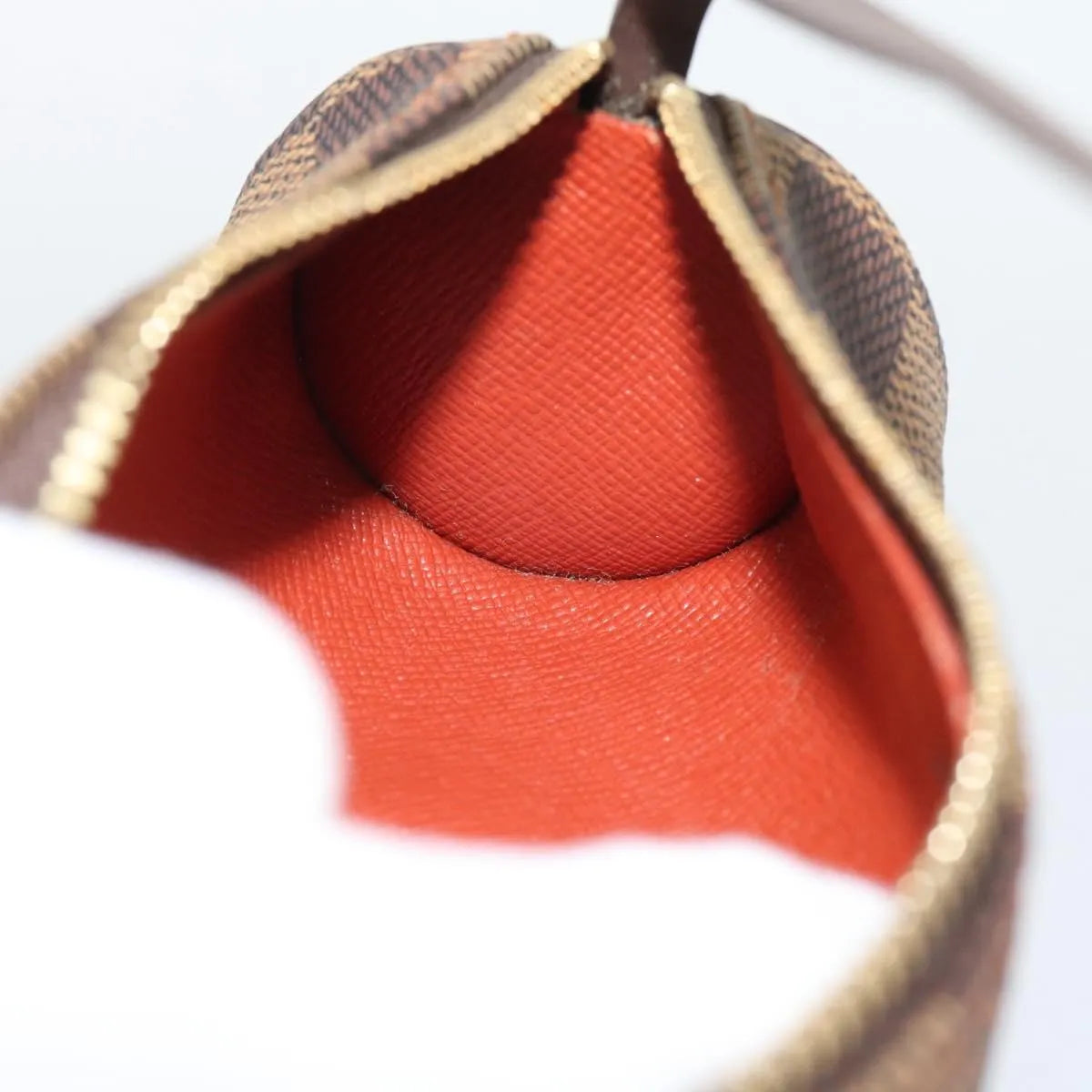 Louis Vuitton Papillon Pochette Damier Ebene, Brown, Canvas, Clutch