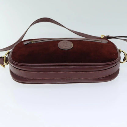 cartier Vintage must de Cartier Suede, Burgundy, Suede, Shoulder Bag