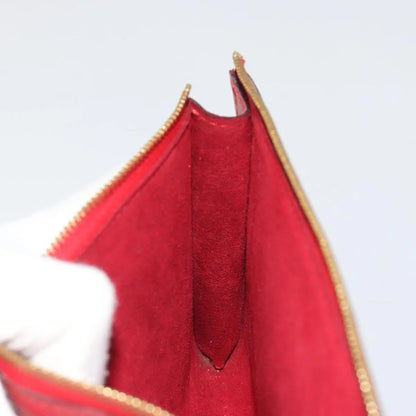Louis Vuitton Pochette Accessoires Epi, Red, Leather, Clutch