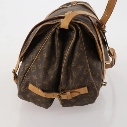 Louis Vuitton Saumur Monogram Canvas, Brown, Canvas, Shoulder Bag