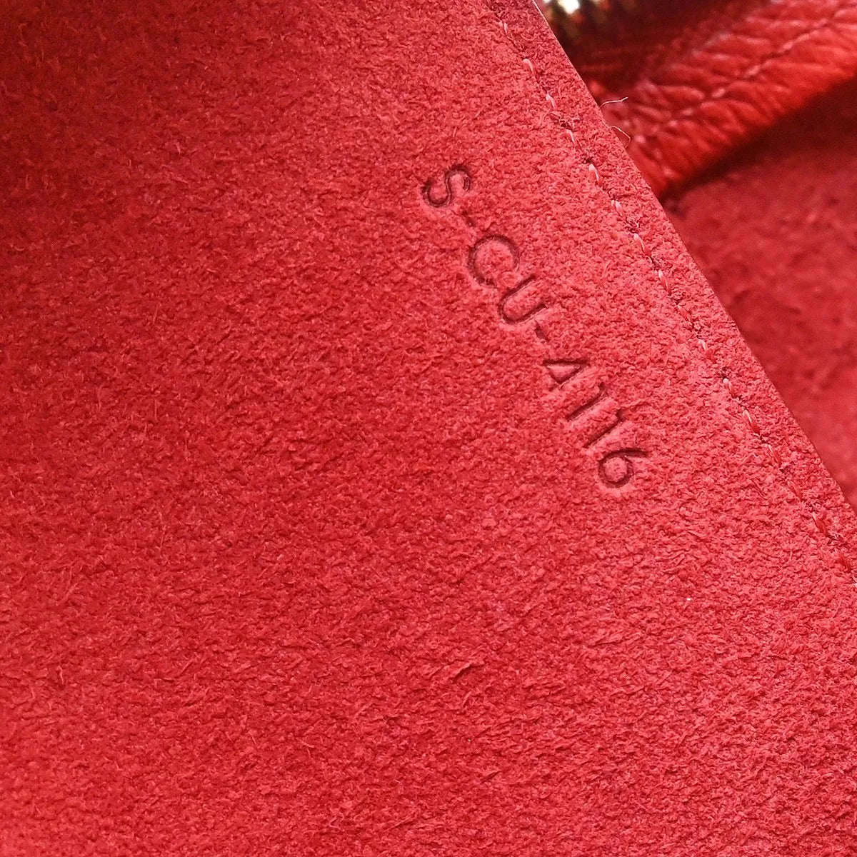 Celine Belt Calfskin, Red, Leather, Handbag