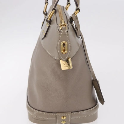 Louis Vuitton Suhali Lockit Leather, Gray, Leather, Handbag