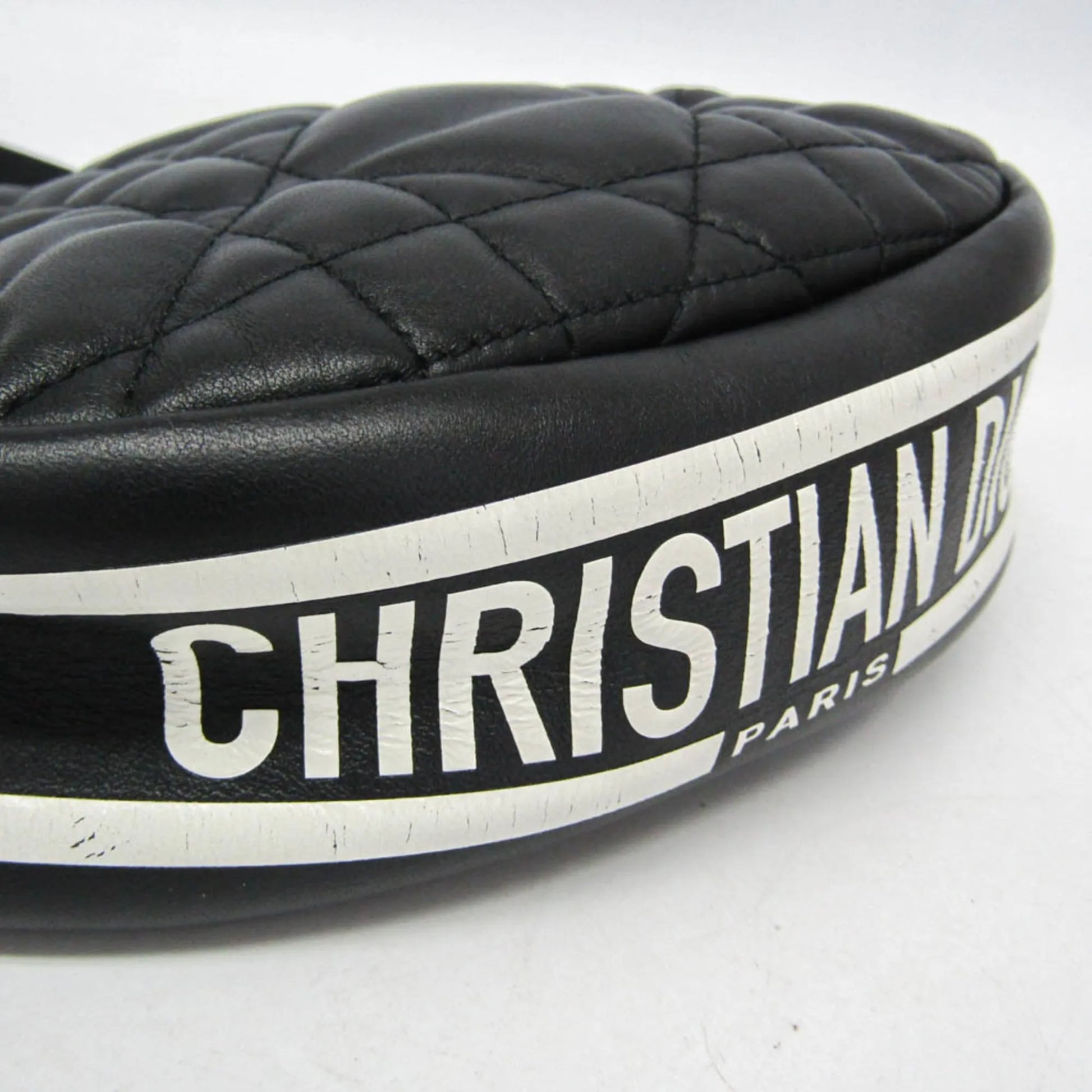 Christian Dior Vibe Hobo Cannage Quilt Lambskin, Black, Leather, Handbag