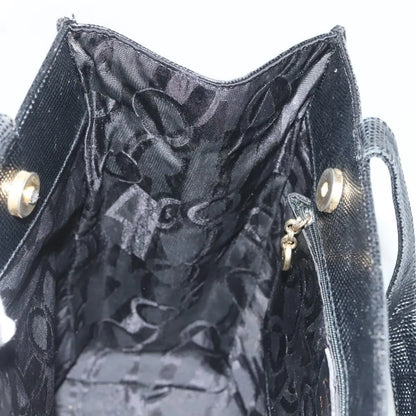 Salvatore Ferragamo Vintage Vara Bow Tote Lizard Embossed Leather, Black, Leather, Tote Bag